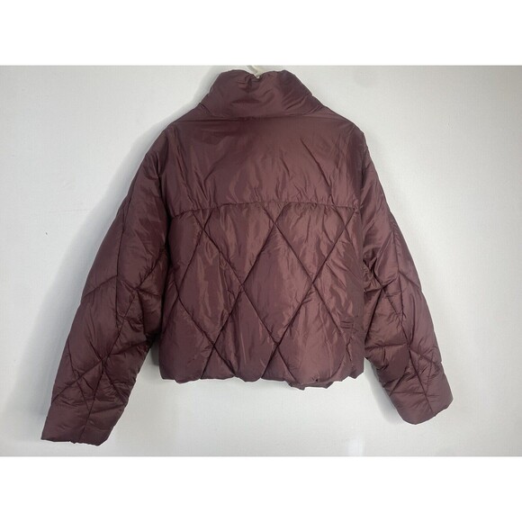 Calvin Klein Jeans Womens Zip-Front Puff Jacket Bitter Chocolate L - Picture 3 of 11